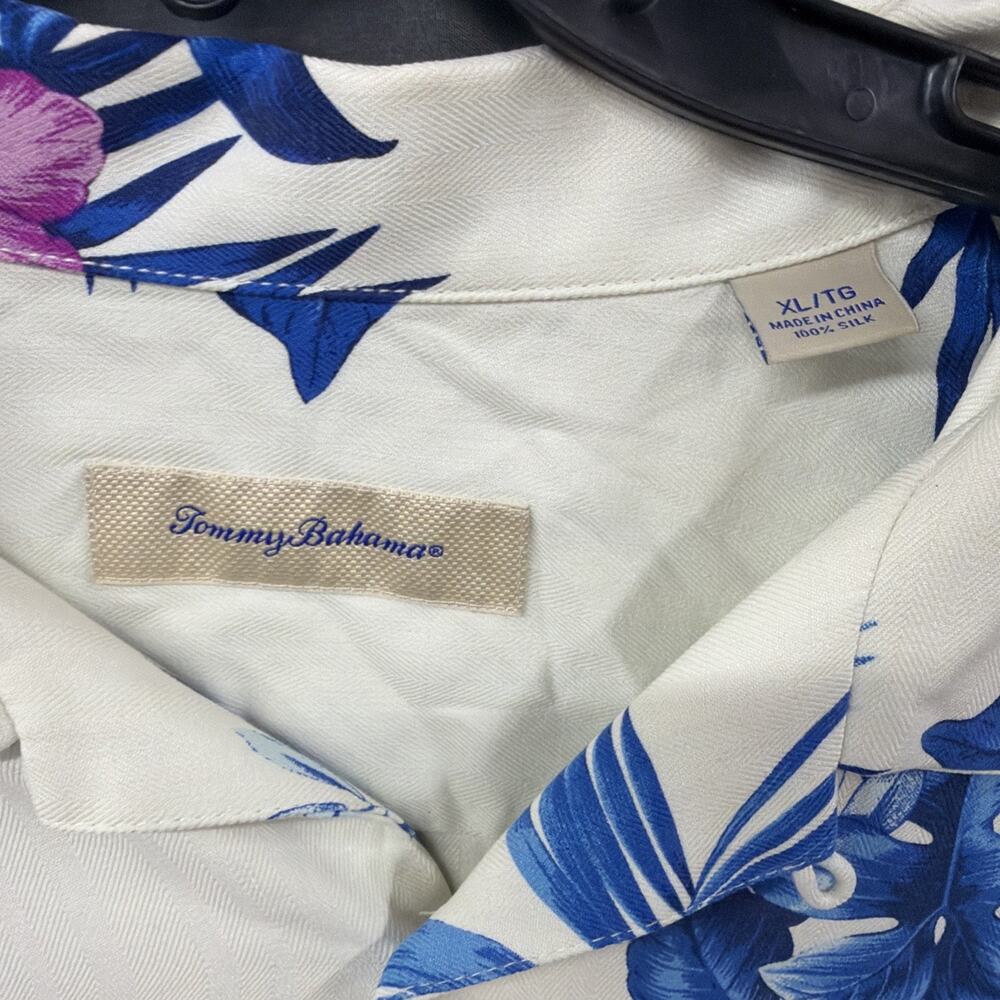 Tommy Bahama Hawaiian Shirt Mens XL %100 Silk - Picture 2 of 8